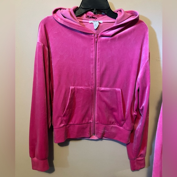 Pink Velour Zip up and sweat pants set - Picture 7 of 17